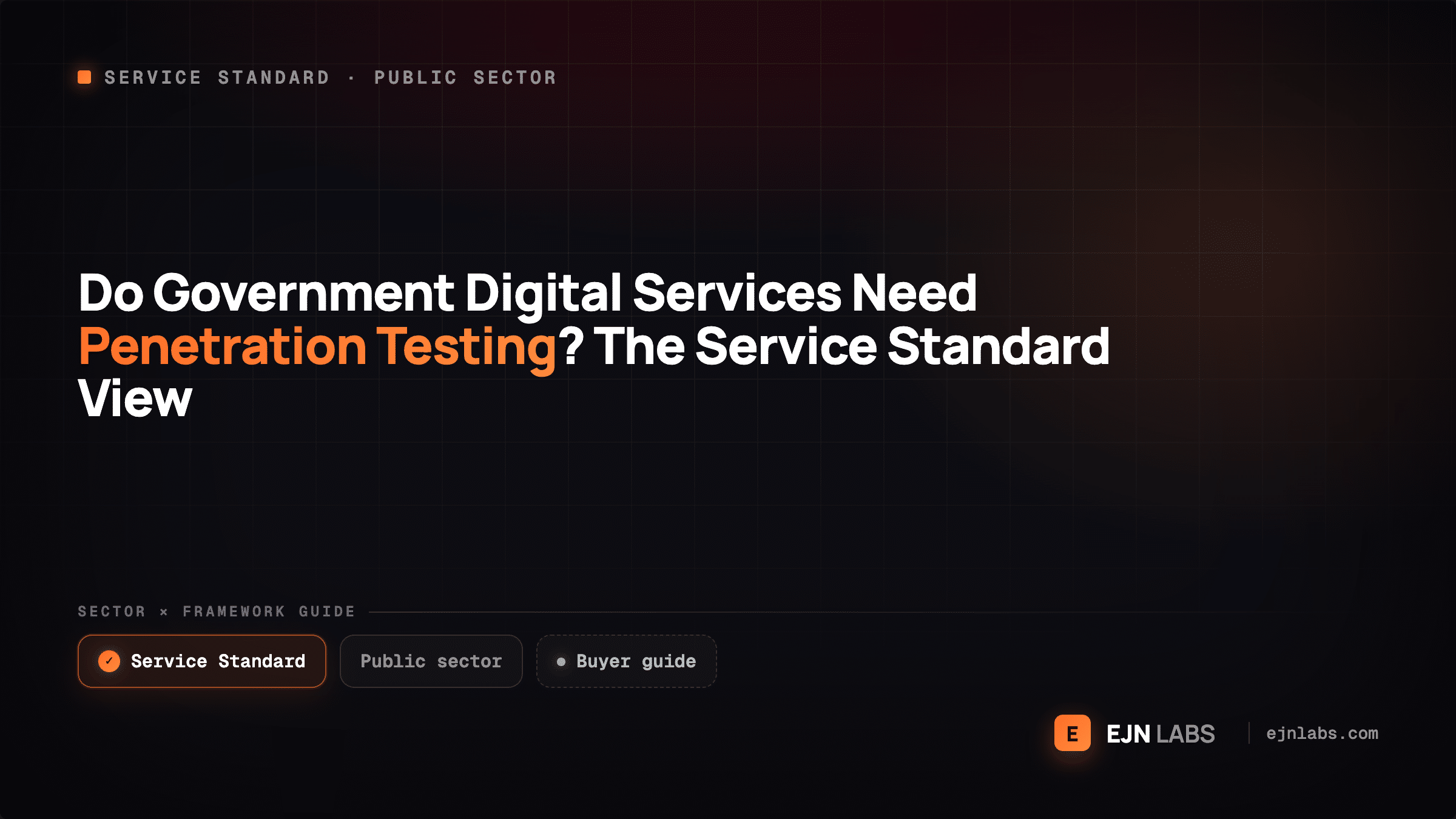 Do Government Digital Services Need Penetration Testing? The Service Standard View