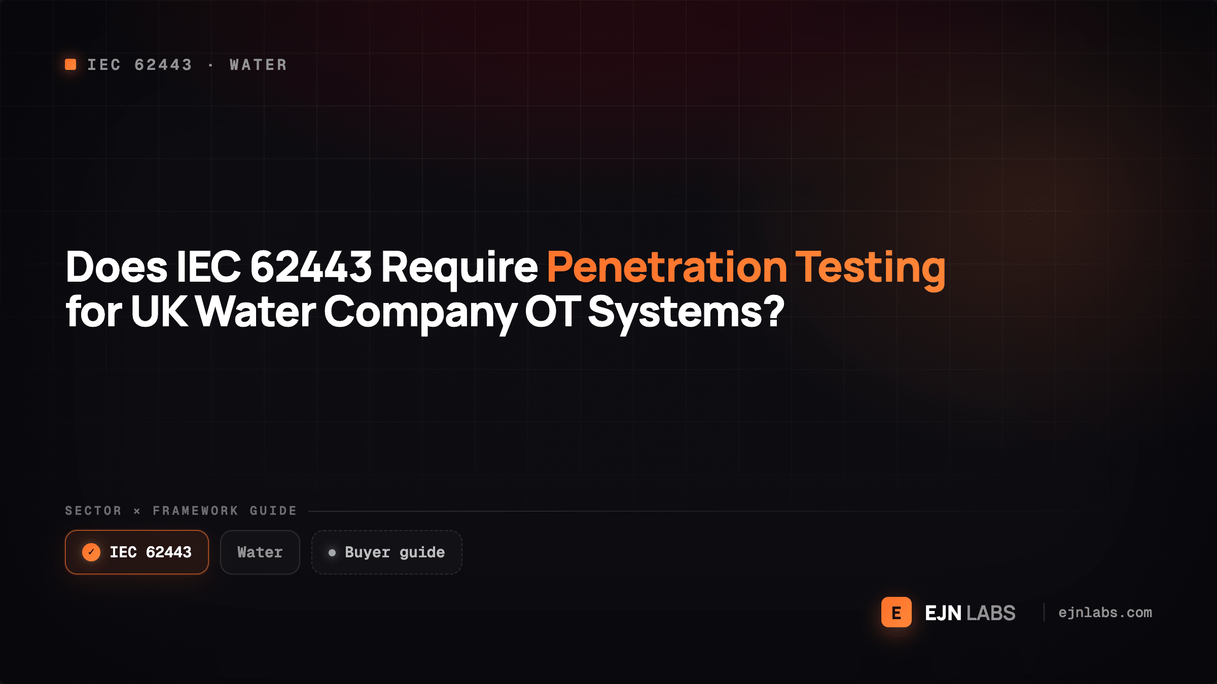 Does IEC 62443 Require Penetration Testing for UK Water Company OT Systems?