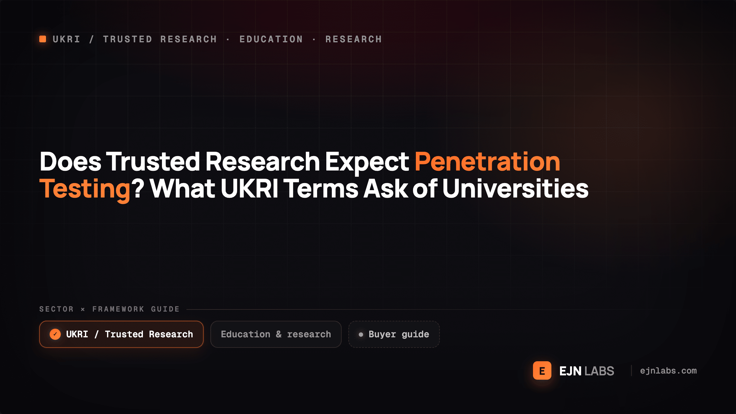 Does Trusted Research Expect Penetration Testing? What UKRI Terms Ask of Universities