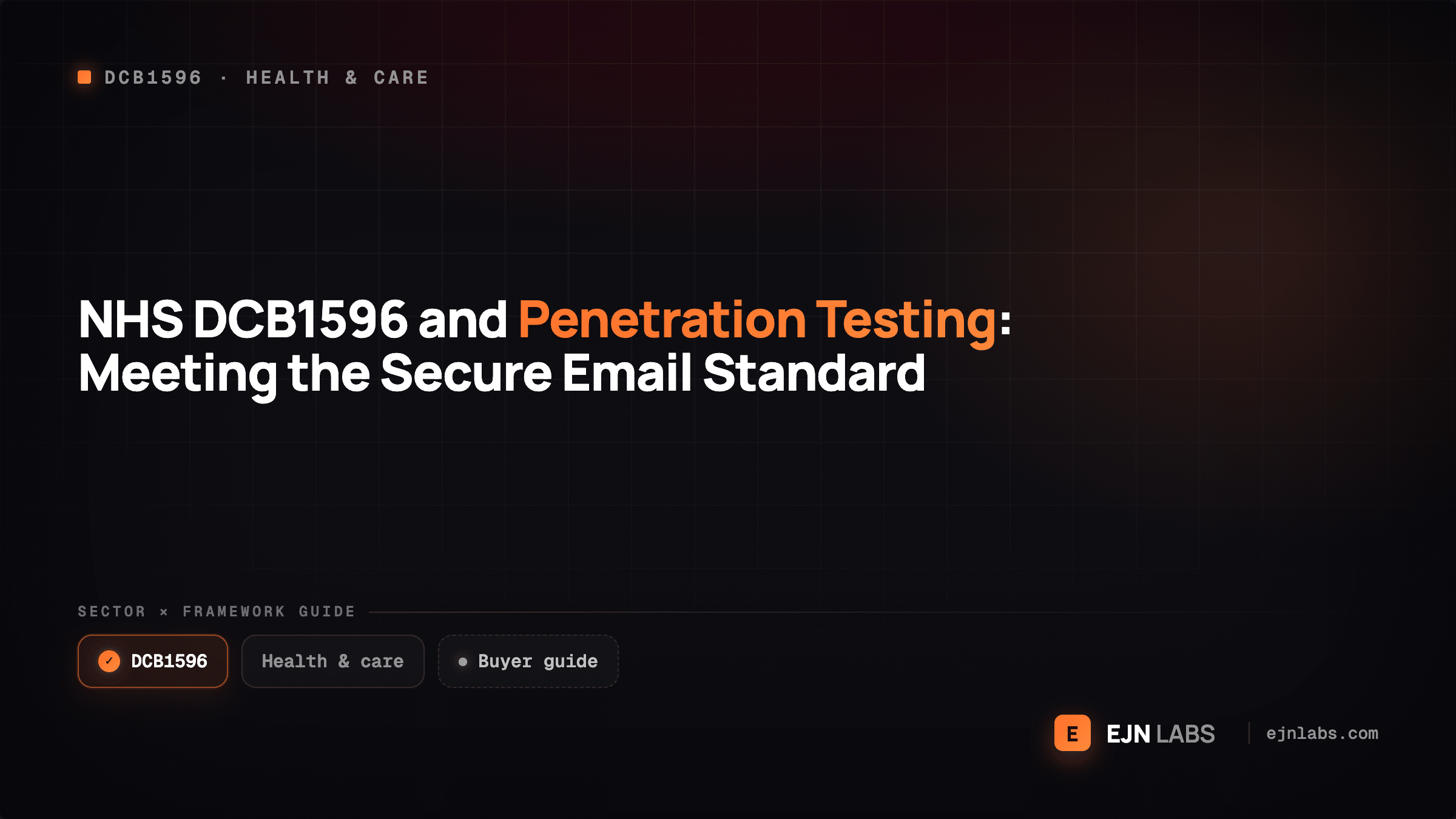 NHS DCB1596 and Penetration Testing: Meeting the Secure Email Standard