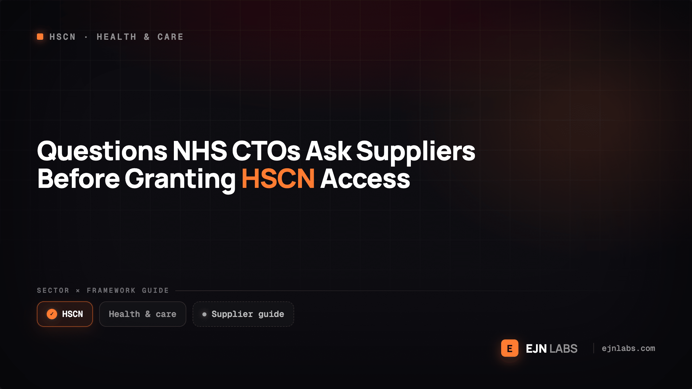 Questions NHS CTOs Ask Suppliers Before Granting HSCN Access